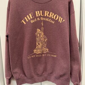 Gildan Burgundy Sweatshirt with Yellow Graphic